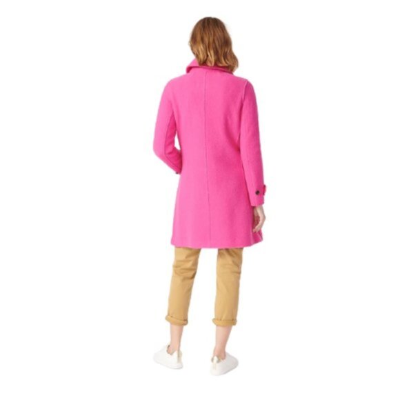 J Crew Lady Coat In Italian Boiled Wool - Light Fuchsia - 12 - Picture 3 of 7